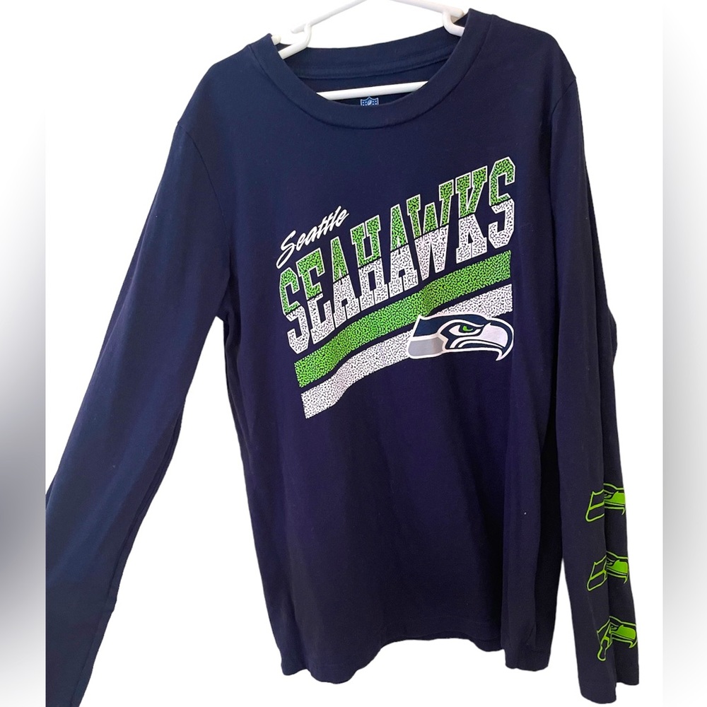 NFL Seahawks long sleeve t-shirt. Size Medium (10-12). NWOT!